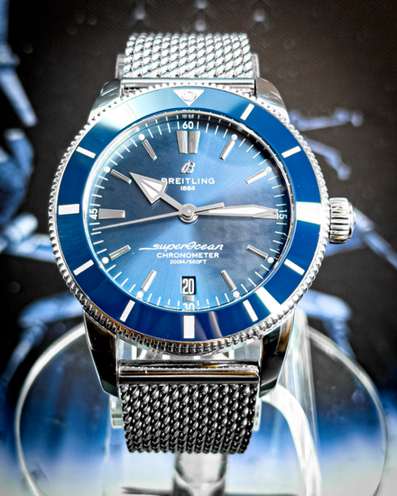 No Reserve - 2019 Breitling Superocean Heritage 44MM Blue Dial Steel Bracelet (AB2030161C1A1)