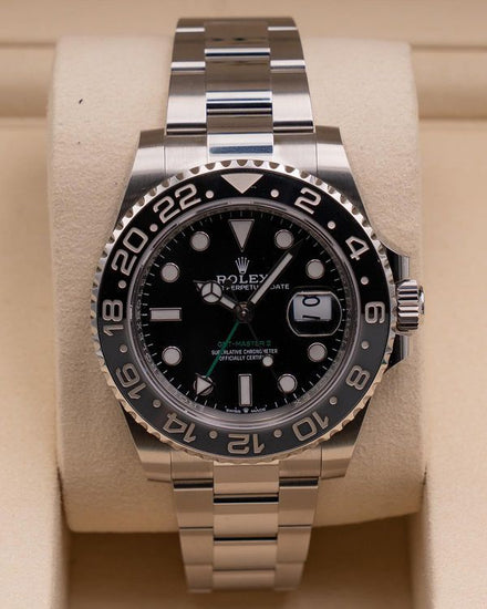 2026 Rolex GMT-Master II "Bruce Wayne" 40MM Black Dial Oyster Bracelet (126710GRNR)