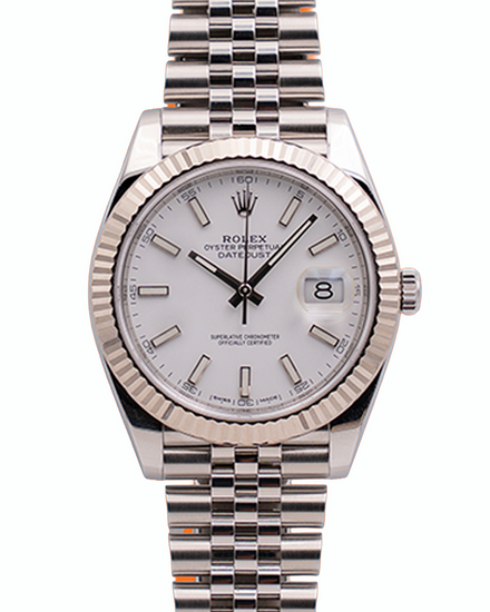2019 Rolex Datejust 41MM White Dial Jubilee Bracelet (126334)
