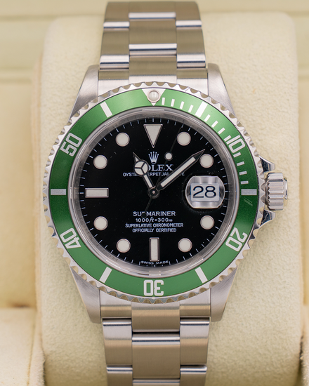 2008 Rolex Submariner Date "Kermit" 40MM Black Dial Oyster Bracelet (16610LV)