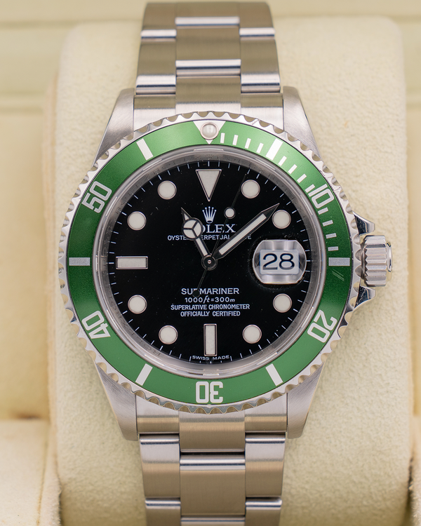 2008 Rolex Submariner Date "Kermit" 40MM Black Dial Oyster Bracelet (16610LV)