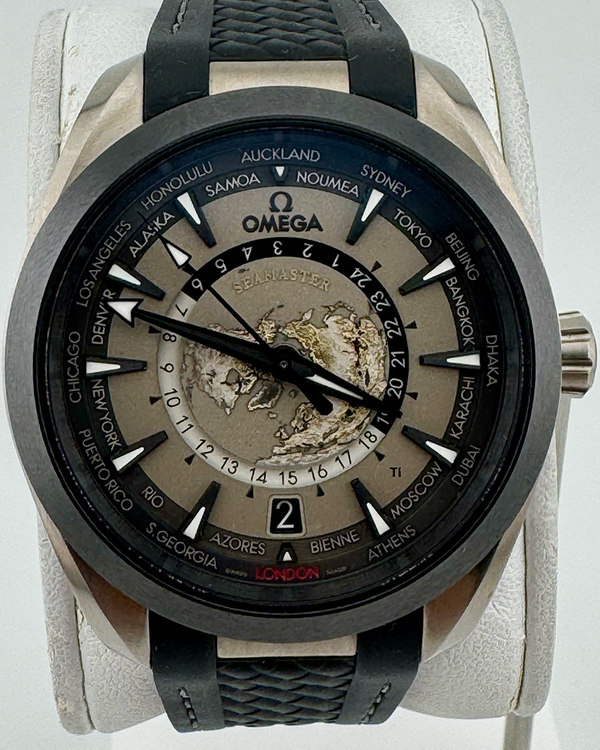 No Reserve - 2026 Omega Seamaster Aqua Terra Worldtimer 43MM Grey Dial Rubber Strap (220.92.43.22.99.001)