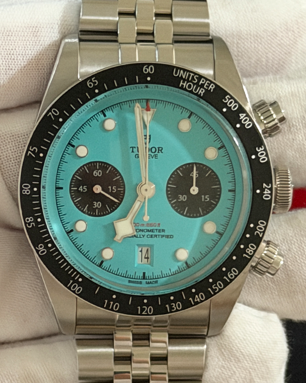 2025 Tudor Black Bay Chrono "Flamingo" 41MM Turquoise Dial Steel Bracelet (79360N)