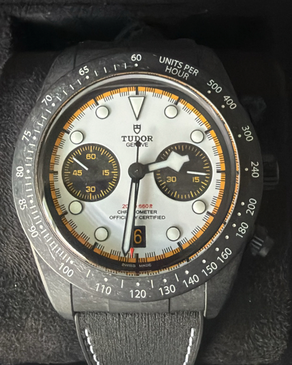 2026 Tudor Black Bay Chrono Carbon 26 "Racing Bulls" L.E. 42MM White Dial Rubber Strap (79377KN)