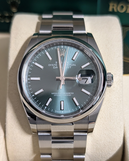 2026 Rolex Datejust 36MM Green Dial Oyster Bracelet (126200)