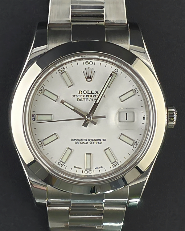Rolex Datejust II 41MM White Dial Oyster Bracelet (116300)