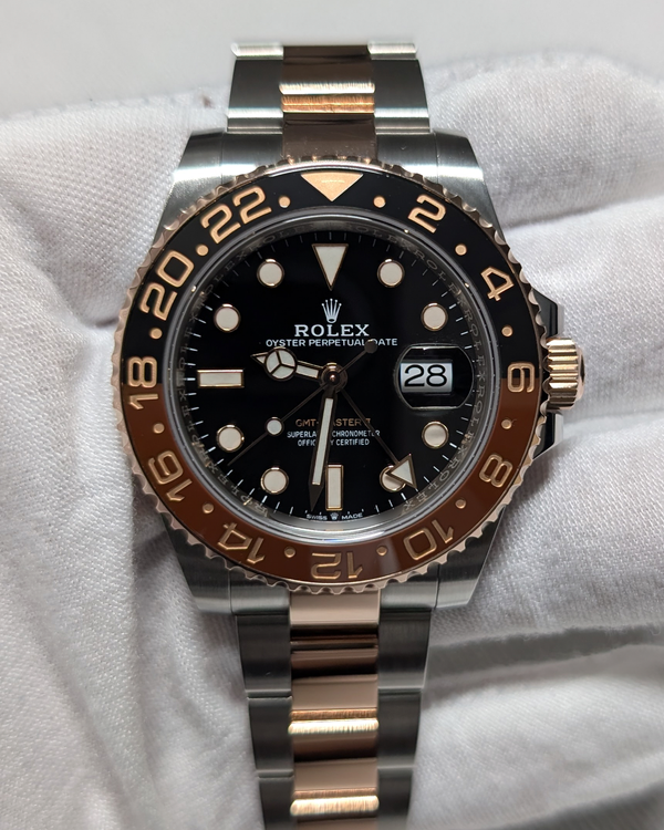 2021 Rolex GMT-Master II "Rootbeer" 40MM Black Dial Two-Tone Oyster Bracelet (126711CHNR)
