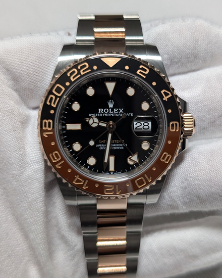 2021 Rolex GMT-Master II "Rootbeer" 40MM Black Dial Two-Tone Oyster Bracelet (126711CHNR)