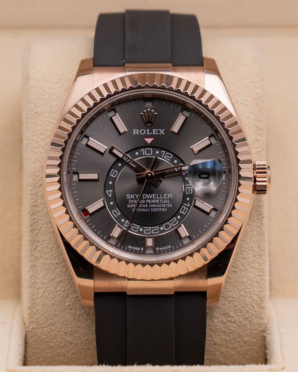2024 Rolex Sky-Dweller 42MM Slate Dial Rubber Strap (336235)