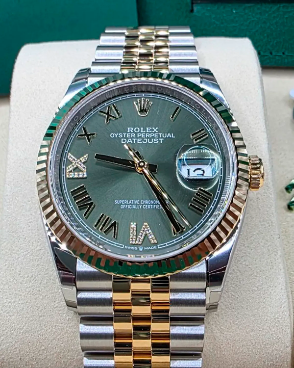2026 Rolex Datejust 36MM Green Dial Two-Tone Jubilee Bracelet (126233)