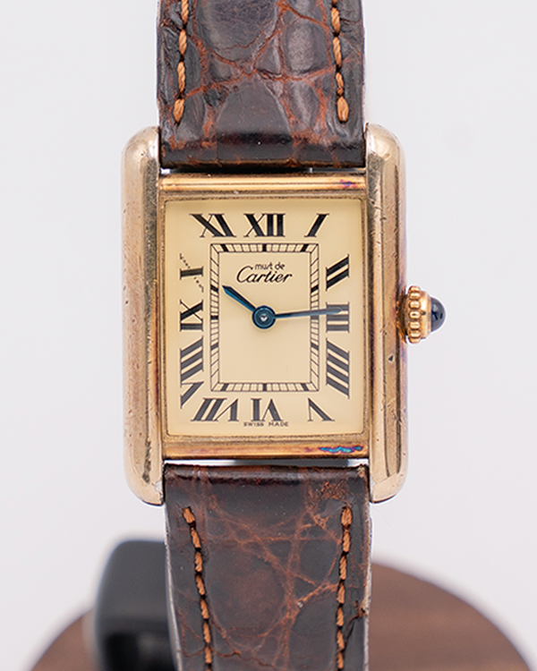Cartier Tank Must 24MM Ivory Dial Leather Strap (2415)