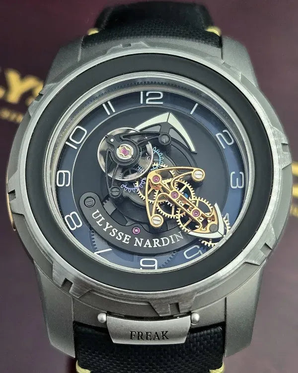 Ulysse Nardin Freak Out Gold Cruiser L.E. 45MM Black Dial Textile Strap (2053-132/02)