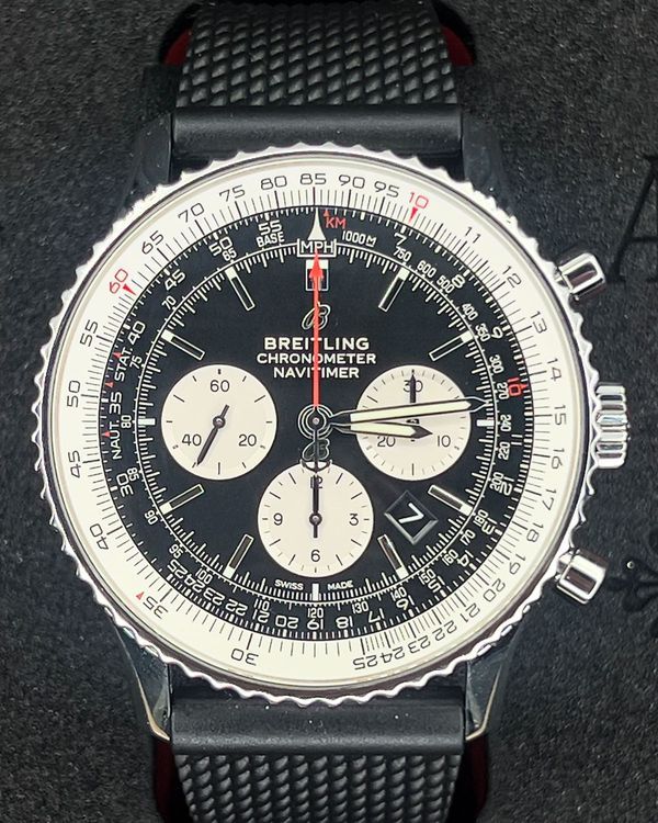 2022 Breitling Navitimer Chronograph 46MM Black Dial Rubber Strap (AB0127211B1X1)