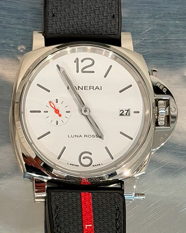 2024 Panerai Luminor Due "Luna Rossa" 42MM White Dial Rubber Strap (PAM01381)