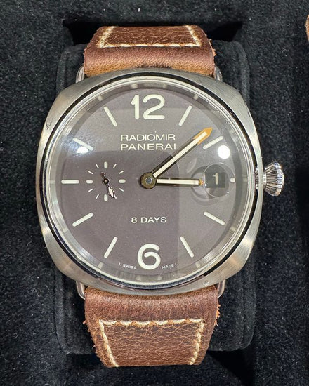 2012 Panerai Radiomir 8 Days 45MM Brown Dial Leather Strap (PAM00346)