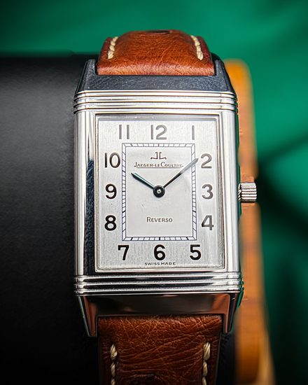 Jaeger-LeCoultre Reverso 23MM Silver Dial Leather Strap (250.8.86)