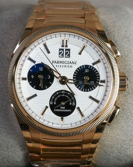 2022 Parmigiani Fleurier Tonda Tondagraph GT 42MM Silver Dial Rose Gold Bracelet (PFC903-1500140-B10082)