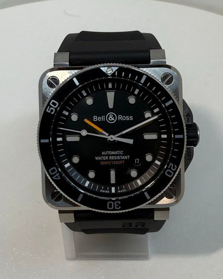 No Reserve - 2026 Bell & Ross BR 03-92 Diver 42MM Black Dial Rubber Strap (BR0392-D-BL-ST/SRB)