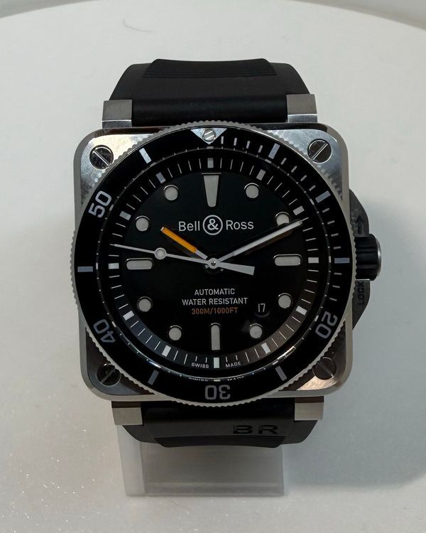 No Reserve - Bell & Ross BR 03-92 Diver (BR0392-D-BL-ST/SRB)