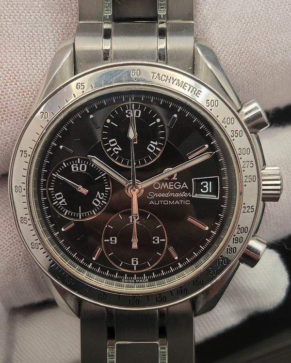 Omega Speedmaster Date 39MM Black Dial Steel Bracelet (3513.50.00)