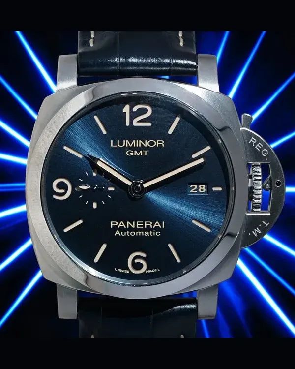 Panerai Luminor GMT 44MM Blue Dial Leather Strap (PAM01033)