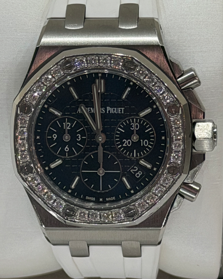 2017 Audemars Piguet Royal Oak Offshore Chronograph 37MM Blue Dial Rubber Strap (26231ST)
