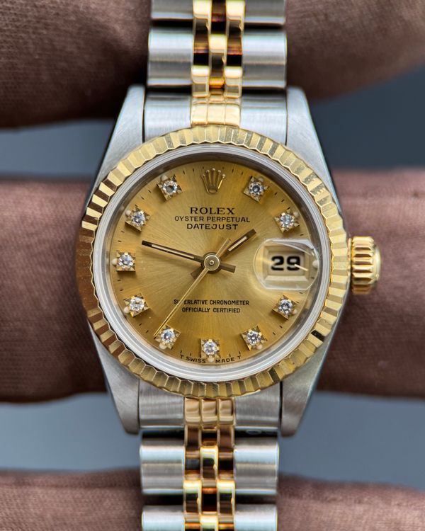 Rolex Lady-Datejust 26MM Champagne Dial Two-Tone Jubilee Bracelet (69173)