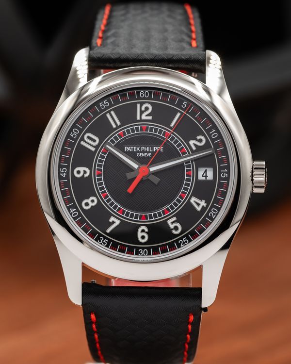 2025 Patek Philippe Calatrava 40MM Black Dial Leather Strap (6007G-010)