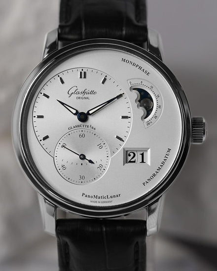 2024 Glashütte Original PanoMaticLunar 40MM Silver Dial Leather Strap (1-90-02-42-32-05)