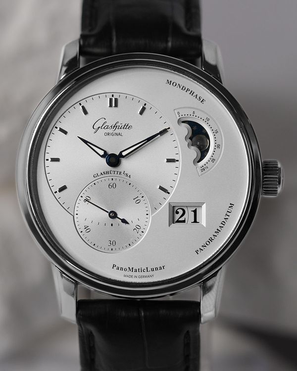 2024 Glashütte Original PanoMaticLunar 40MM Silver Dial Leather Strap (1-90-02-42-32-05)