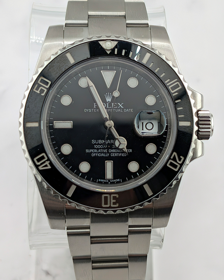 No Reserve - 2013 Rolex Submariner Date 40MM Black Dial Oyster Bracelet (116610LN)