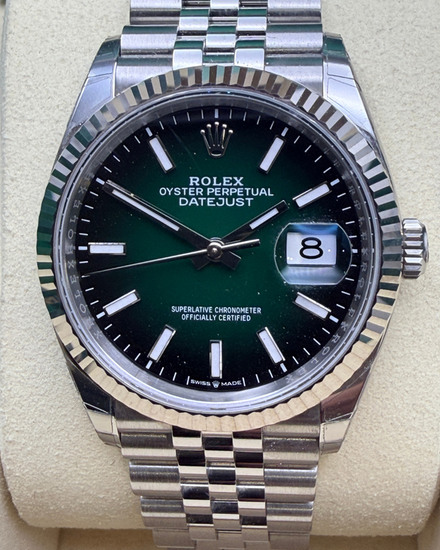 2026 Rolex Datejust 36MM Green Dial Jubilee Bracelet (126234)