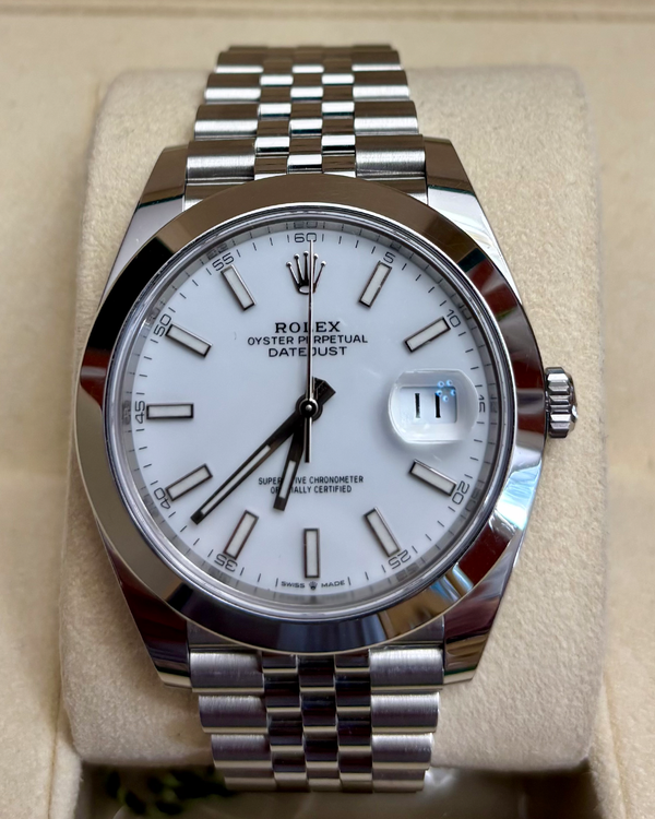 2022 Rolex Datejust 41MM White Dial Jubilee Bracelet (126300)