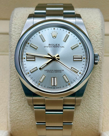 2024 Rolex Oyster Perpetual 41MM Silver Dial Oyster Bracelet (124300)