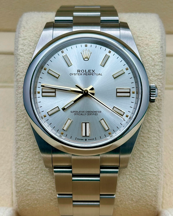2024 Rolex Oyster Perpetual 41MM Silver Dial Oyster Bracelet (124300)