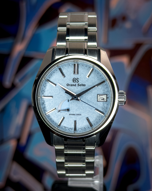 2018 Grand Seiko Spring Drive Heritage “Kira Zuri” L.E. 40MM Ice Blue Dial Steel Bracelet SBGA387)