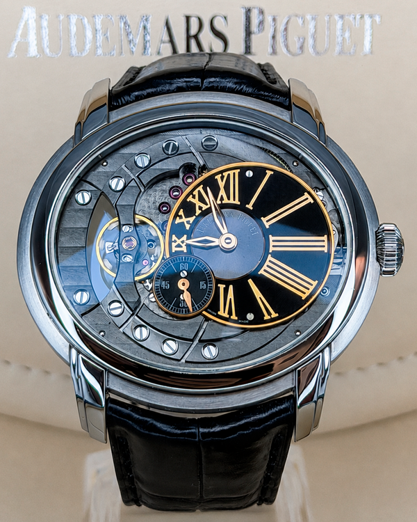 2012 Audemars Piguet Millenary 4101 47MM Skeleton Dial Leather Strap (15350ST.OO.D002CR.01)