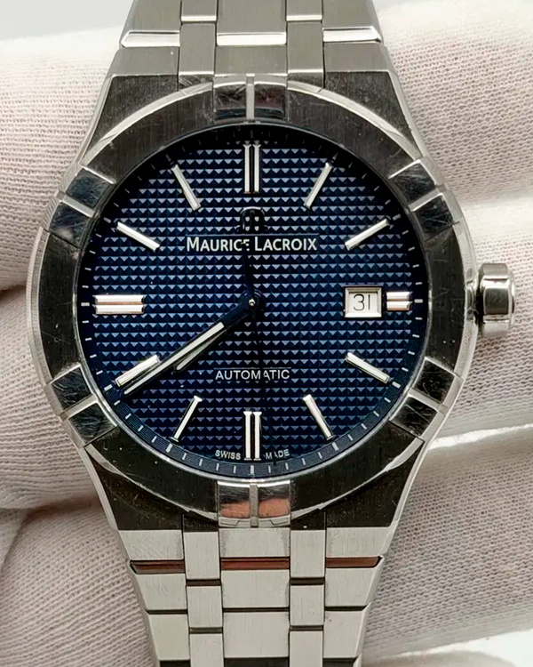 No Reserve - Maurice Lacroix Aikon Automatic Date 42MM Blue Dial Steel Bracleet (AI6008-SS002-430-1)