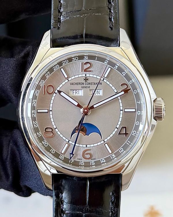 2021 Vacheron Constantin FiftySix Complete Calendar 40MM Silver Dial Leather Strap (4000E/000A-B439)