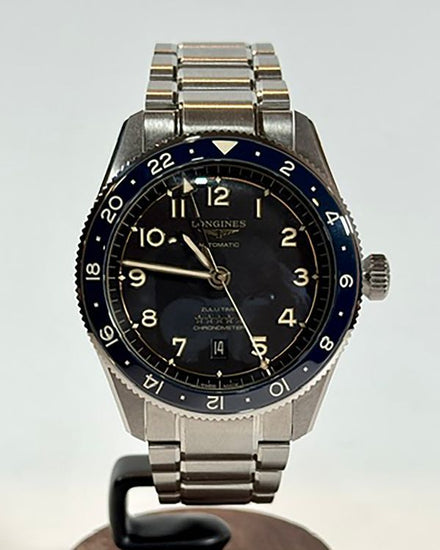 2025 Longines Spirit Zulu Time 42MM Black Dial Steel Bracelet (L3.812.4.60.6)