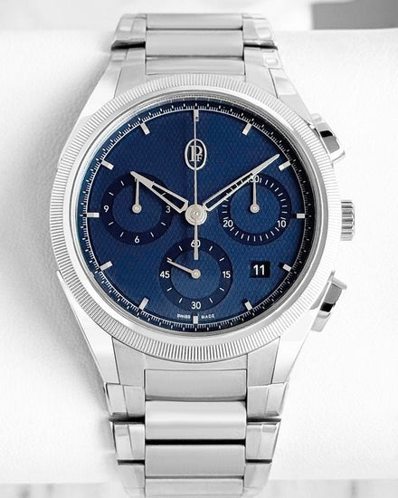 2022 Parmigiani Fleurier Tonda Chronograph 42MM Blue Dial Steel Bracelet (PFC915-1020001-100182)