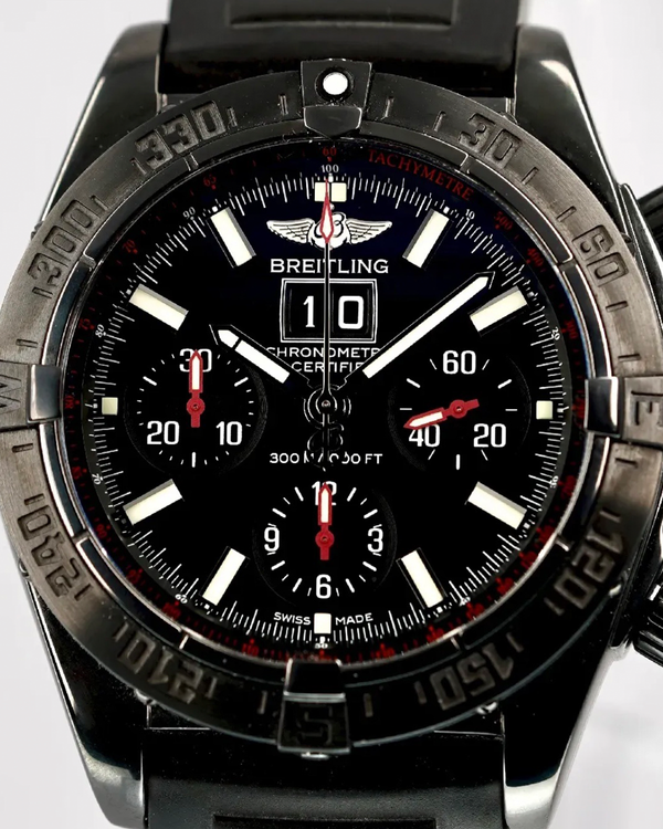 2010 Breitling Blackbird L.E. 44MM Black Dial Rubber Strap (M4435911/BA27)