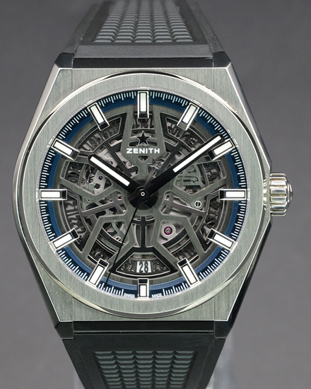 No Reserve - 2022 Zenith Defy Classic 41MM Skeleton Dial Rubber Strap (95.9000.670/78.R782)