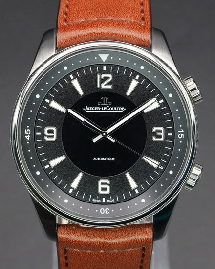 No Reserve - 2022 Jaeger-LeCoultre Polaris 41MM Black Dial Leather Strap (Q9008471)