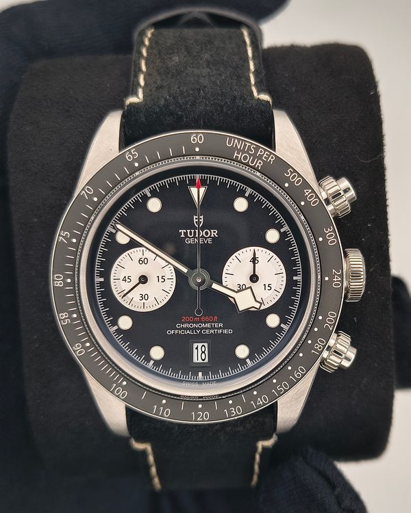 2025 Tudor Black Bay Chrono 41MM Black Dial Leather Strap (79360N)