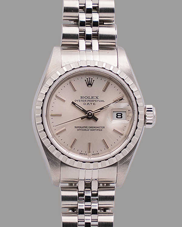 Rolex Oyster Perpetual Lady Date 26MM Silver Dial Jubilee Bracelet (79240)