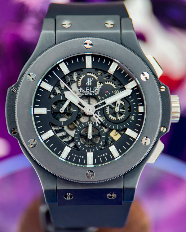 Hublot Big Bang Aero Bang 44MM Skeleton Dial Aftermarket Rubber Strap (311.CI.1170.GR)