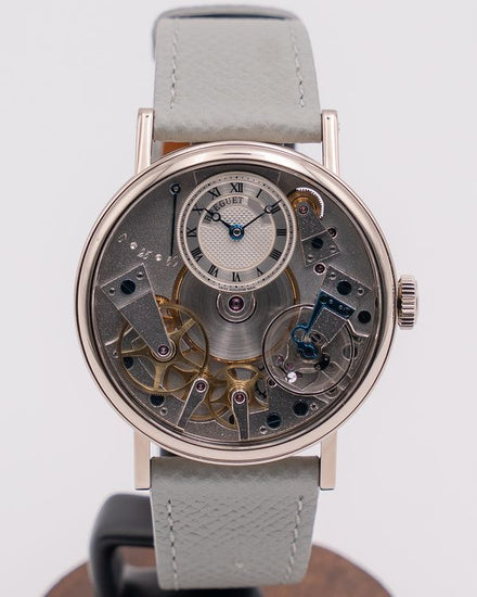 Breguet Tradition 37MM Skeleton Dial Leather Strap (7027BB/11/9V6)