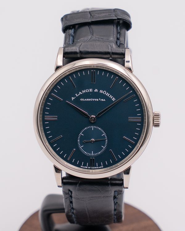 A. Lange & Söhne Saxonia 35MM Blue Dial Leather Strap (219.028)