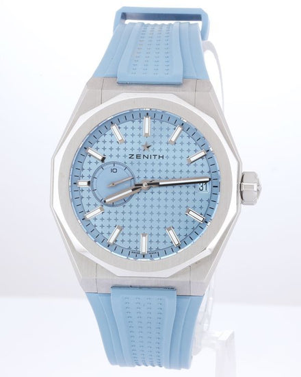 No Reserve - 2025 Zenith Defy Skyline 41MM Ice Blue Dial Rubber Strap (03.9300.3620/15.I001)